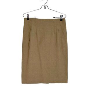 Flirtatious Women's Stretch Pencil Skirt in Brown - Size Large